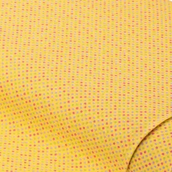 Baumwollstoff Mini-Pünktchen "Mona", gelb/bunt