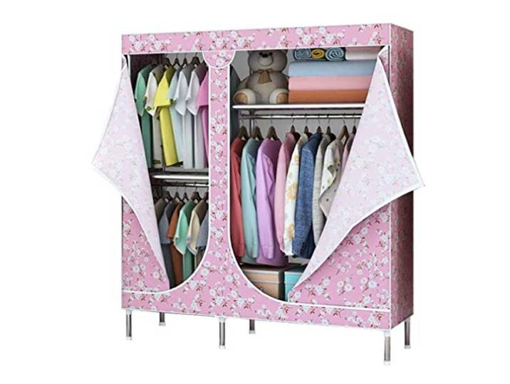 SDGBCXD Tragbarer Kleiderschrank, Lagerschrank, Standschrank, Stoffschrank, tragbarer Kleiderschrank
