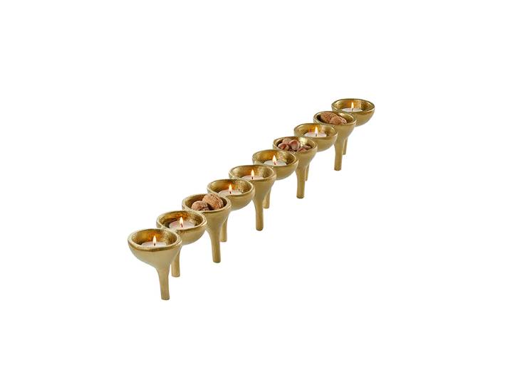 Design Teelichthalter „Beaufort“, 78 cm lang Gold Philippi