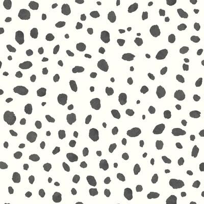 Holden Dalmatian Spot Black and White Unpasted Wallpaper – 396in x 20.8in