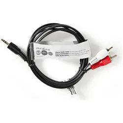 Nedis CAGT22200BK15 (1.50 m, AUX Kabel, Cinch Kabel), Audiokabel