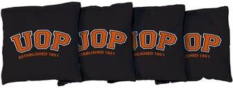 Skip's Garage College Vault Pacific Tigers Black Cornhole Bags