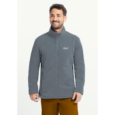 Fleecejacke JACK WOLFSKIN "TAUNUS 200 FZ M", Herren, Gr. S (48), grau (grauodessa), Obermaterial: 100% POLYESTER. Futter: 100% POLYESTER, Jacken Fleecejacke, 3-in-1 System-kompatibel, mit Verbindungsschlaufen, aus Polyester