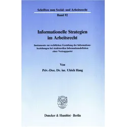 Informationelle Strategien im Arbeitsrecht, Fachbücher von Ulrich Haug