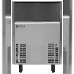 Eiswürfelbereiter 60 kg 40 g große Vollwürfel. Vorrat 30 kg. Gehäuse aus rostfreiem Stahl. Luft- oder Wasserkondensation. ICETECH SS60L