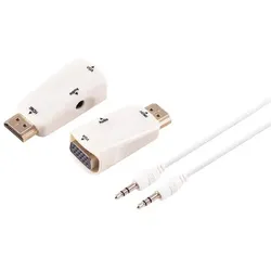 Adapter HDMI Stecker > VGA Buchse + 3,5mm Klinkenbuchse