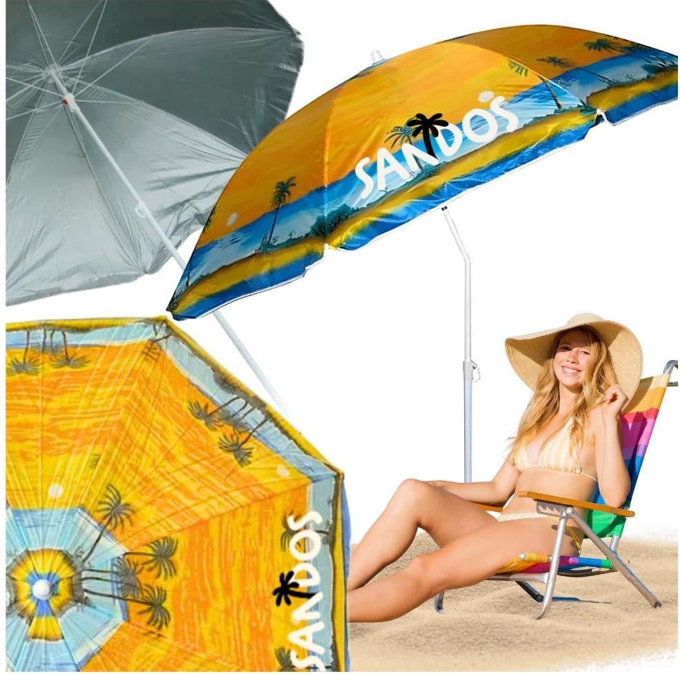 SANDOS Tuinparasol met Strandmotief