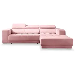 SOMETA Ecksofa Cocoon Stoff Rosa Rose