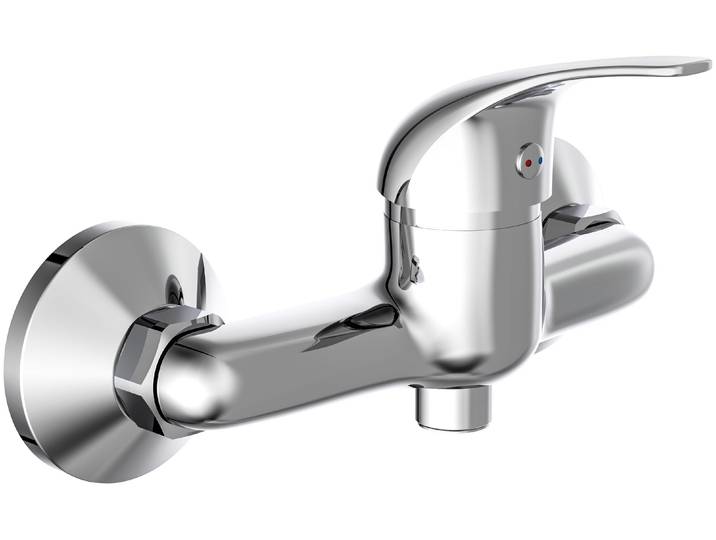 Duscharmatur SCHÜTTE Athos Plus , grau (chromfarben), B:16cm H:10cm T:12cm, Messing, Armaturen, Duscharmatur, Wasserhahn Bad, Mischbatterie Dusche in Chrom