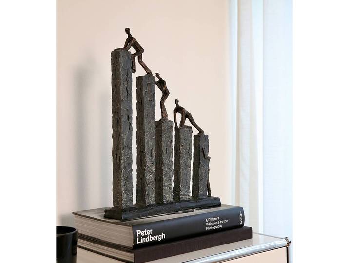 Skulptur Raise 31 x 43 x 7cm Grau