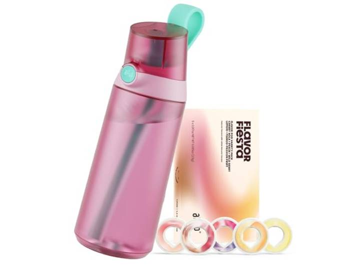 air up Wasserflasche (600 ml) Click Pink Original Starter-Set mit Kapseln in 5 Geschmacksrichtungen