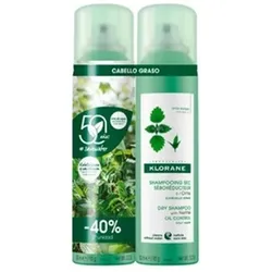 Klorane, Shampoo, Reinigendes Trockenshampoo Brennnessel - 2x150ml (Trockenshampoo, 150 ml)