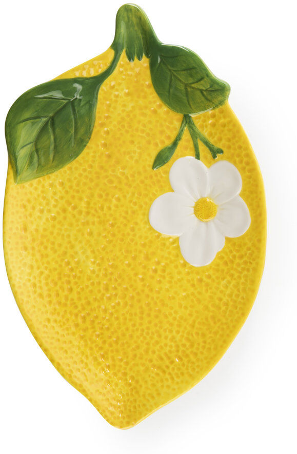 Excelsa Amalfi Ceramic Platter Yellow;White;Blue 16cm W X 26cm L X 3cm H
