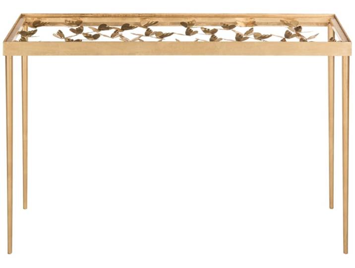Console en fer/verre, or