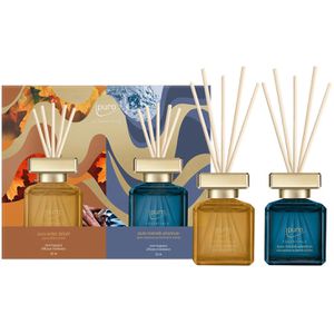 ipuro Raumduft Essentials, Set, 2x 50 ml, mit Stäbchen, amber delight & riverside adventure
