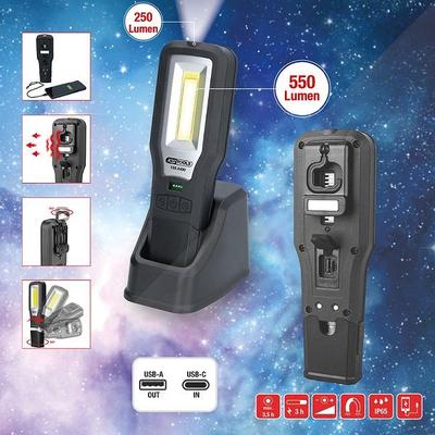 Ks Tools Mobile Werkstatt-Handlampe, knickbar, 550 Lumen [Hersteller-Nr. 150.4490]