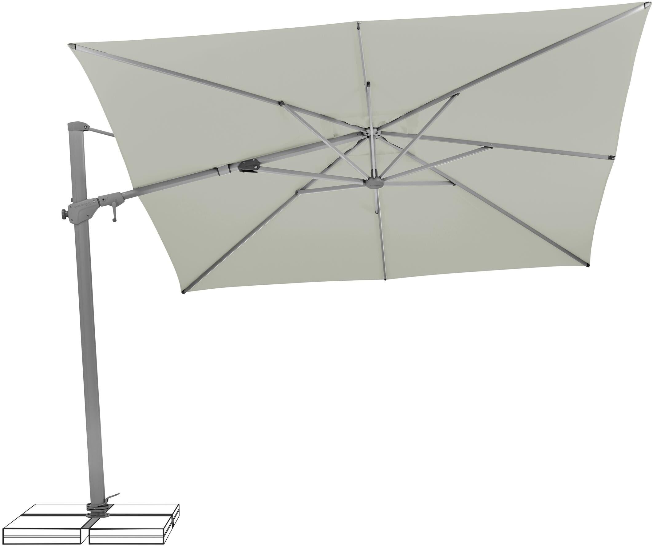 Sonnenschirm "Suncomfort by Glatz Varioflex, 300 x 300 cm", beige (hellgrau), Standschirme, Sonnenschirm hellgrau Einheitsgröße