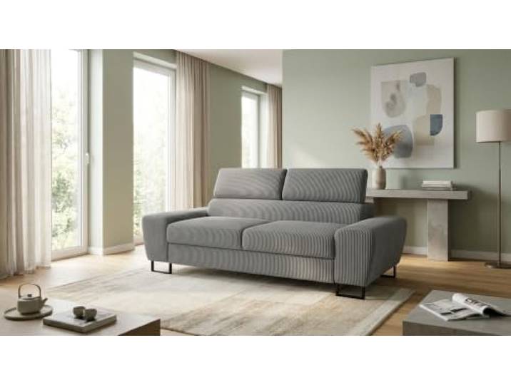 Family Meble Sofa Savio Apollo, 2-Sitzer – Dunkelgrau – 90