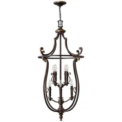 Elstead Lighting, Kronleuchter, Plymouth Kronleuchter E14 8-fach Ältere Bronze (61 cm)