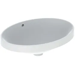 Geberit VariForm Einbauwaschtisch 500717012 55x40cm, ohne Hahnloch, mit Überlauf, oval, weiß