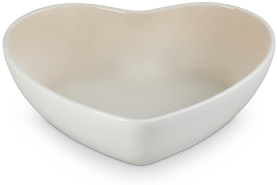 Le Creuset Meringue Stoneware 2.9L Heart Serving Bowl