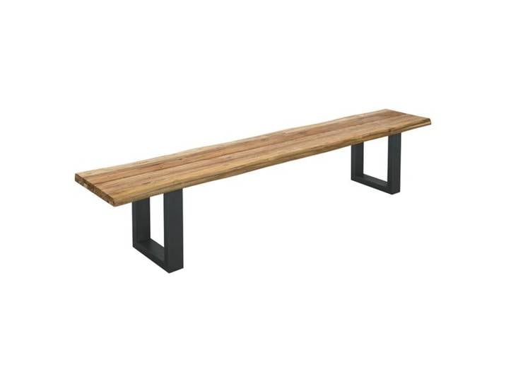 OUTLIV. Orlando Gartenbank 240cm Edelstahl/Teak recycelt Dunkelgrau