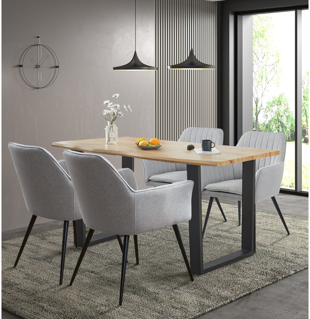 George Oliver Mose 4 -Person Dining Set Grey 4
