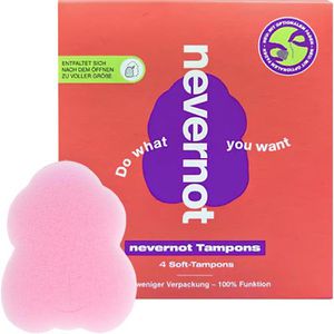 nevernot Tampons Soft-Tampons, Normal, fadenlos, aus Schaumstoff, 4 Stück