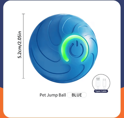 Uplift Curations USB Rechargeable Interactive Moving Pet Toy Ball Electronic Bouncing Toy For Dogs & Cats blue Lw