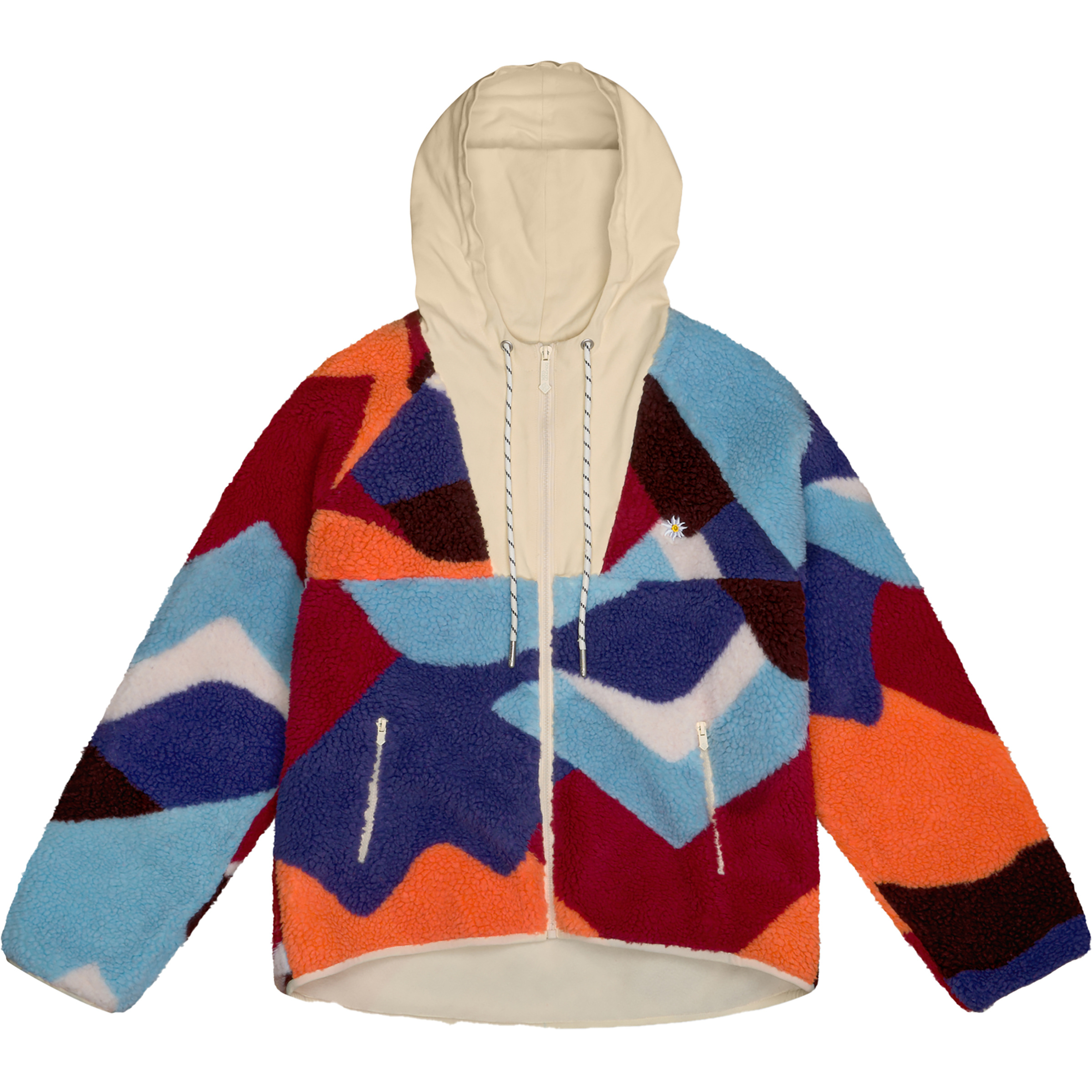 Bavarian Caps Frida: Alpenglühen Sherpa Damen Fleecejacke mehrfarbig Größe XS Lifestyle Windabweisend