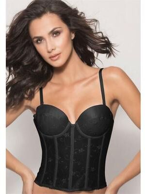 Plus Size Women's Alana Low Back Strapless Bridal Bra by Dominique in Black (Size 32 A)