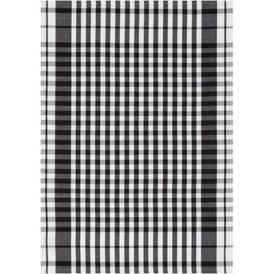 Geschirrtuch STUCO "vichy", schwarz (schwarz, weiß), B:50cm L:70cm, 100% Baumwolle, Geschirrtücher, Geschirrtuch
