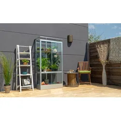 Vitavia Balkon- und Anlehn-Gewächshaus "Stad",aluminium eloxiert,