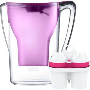 BWT Wasserfilter-Kanne Aqualizer Home 125557843, 2,7 Liter, aus Kunststoff, aubergine, inkl. 1 Filterkartusche