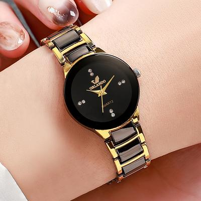 Friendly Fresh Finds Fashion Rhinestone Stainless Steel Women's Watch Elegant Analog Quartz Timepiece Fashion Rhinestone Stainless Steel Women's Watch Elegant Analog Quartz Timepiece