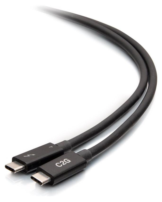 C2G Thunderbolt 4 USB-C kabel naar USB-C, 40 Gbps, 100 W, 76 cm