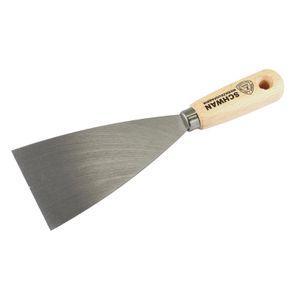 Schwan Spachtel 603808 Profi, Breite 80 mm, Malerspachtel aus Stahl, mit Holzgriff