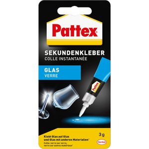 Pattex Sekundenkleber PSV1C Glas, flüssig, wasserfest, 3g
