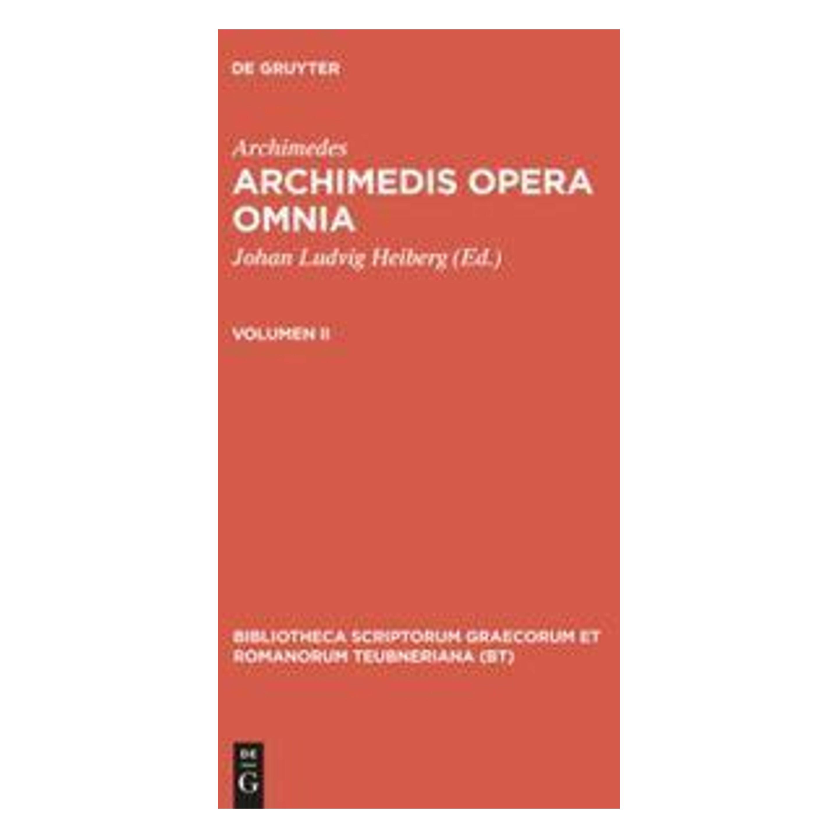 De Gruyter Archimedes:Archimedis opera omnia (Griechisch, Hardcover, Archimedes) (61111992)