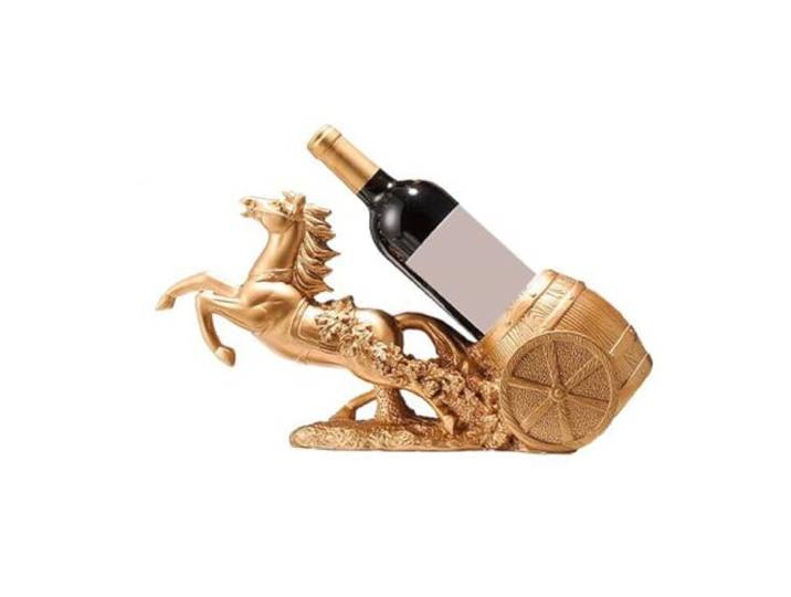 Cenz-888 Weinregal Weinregal, dekorativer Tisch-Weinständer for die Weinbar in der Küche im Schrank(Gold)