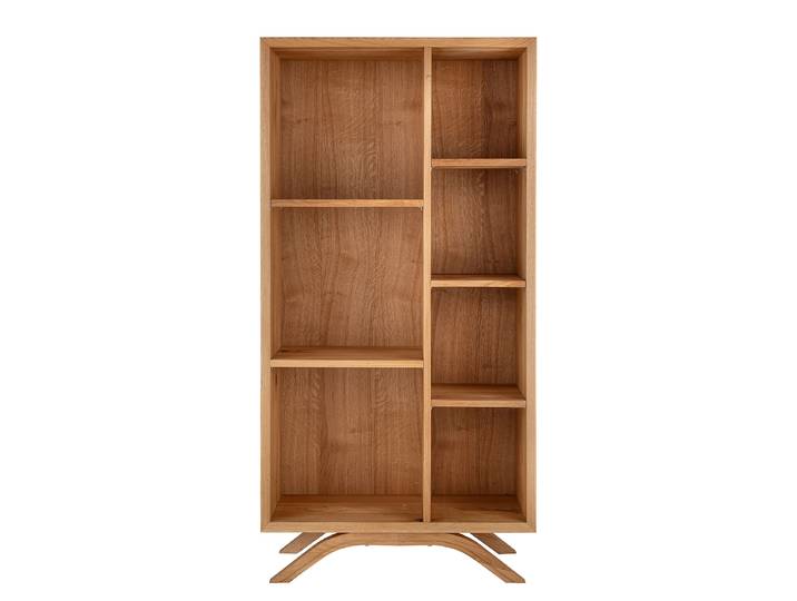 Massives Regal Massivholz Wildeiche, geölt Holz/Braun 75 x 150 x 37cm