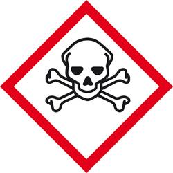 SafetyMarking 21.B1025 GHS-Gefahrenpiktogramm 06 Totenkopf Folie selbstklebend (B x H) 100 mm x 100 mm 1 St.