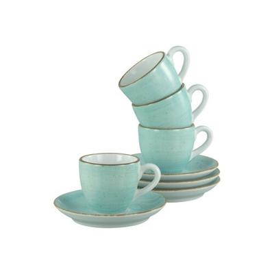 CreaTable Vintage Nature Aqua Espressotasse 8-tlg Porzellan