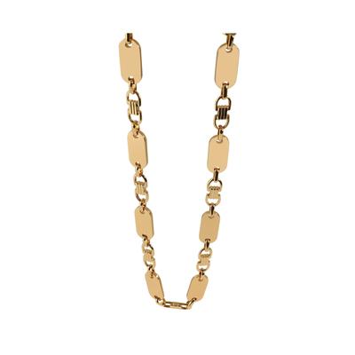 Kette ohne Anhänger ADELIA´S "Unisex Edelstahl Halskette" Gr. 55, gold, Halsketten, Damen, 55, Edelstahl