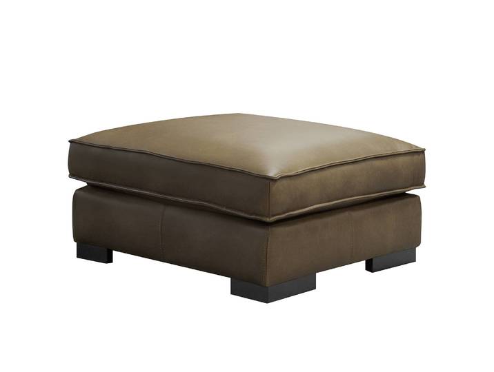Repose-pieds Locana 81 x 45 x 81cm Marron Cuir Bulle: fumé