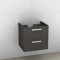 Artiqua 414 Waschtischunterschrank für Subway 613660, 613662,Stahlgrau, 414-WU2L-V13-7142-88 414-WU2L-V13-7142-88