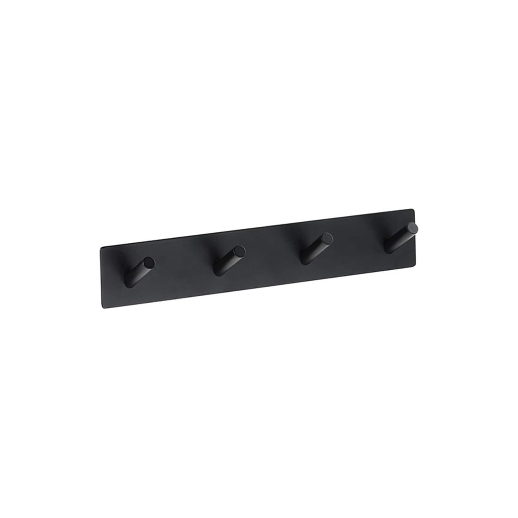 Brillantbad BEASY Kleiderhaken Edelstahl Schwarz 38x255x45 mm für Bad & Küche >> zum Kleben