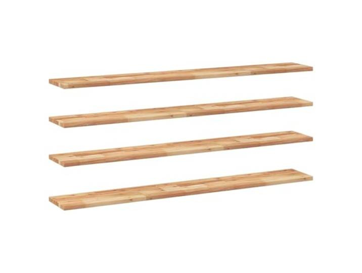 PUGYNBK Schwebendes Regal, 4 Stück, Akazienholz, 160 x 20 x 2 cm Öl-Finish, feuchtigkeitsbeständig, zufällige Montage, Verwendung im Innen- und Außenbereich