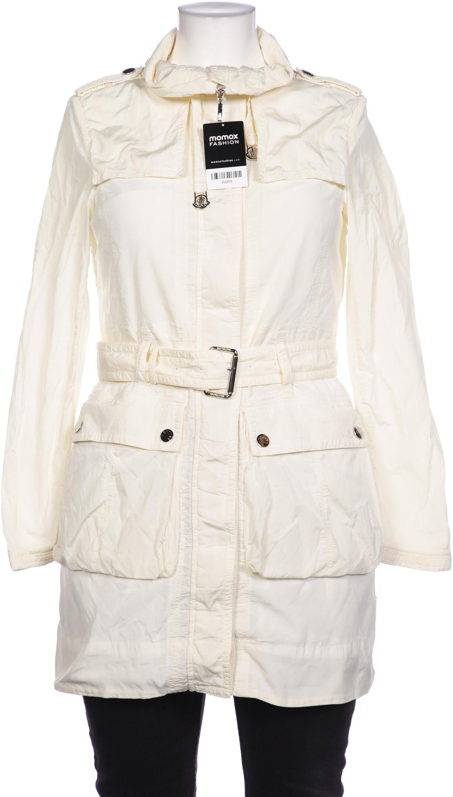 Moncler Damen Mantel, Cremeweiß, Gr. XL, Synthetik - Second Hand