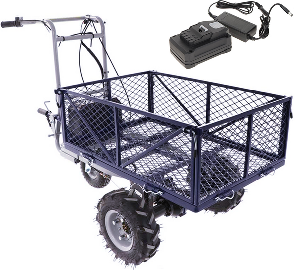 Akku Schubkarre auf Räder BullMach Helios 230 O mit 2 Akkus 48V 2Ah